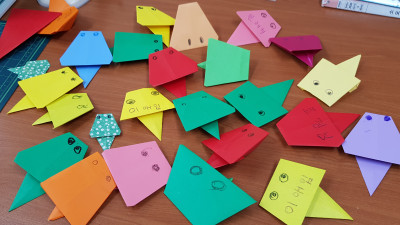 손근육과 기억력향상에 도움을 드리는 쉬운종이접기(올챙이)