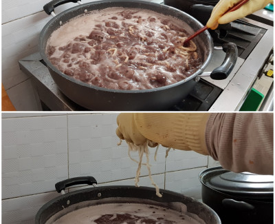 직접만든 달콤하고 고소한 팥죽