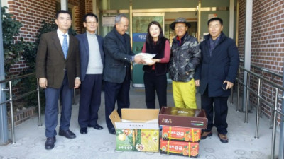 나주시 귀농귀촌인협회에서 귤, 배, 떡국떡을 후원해 주셨습니다